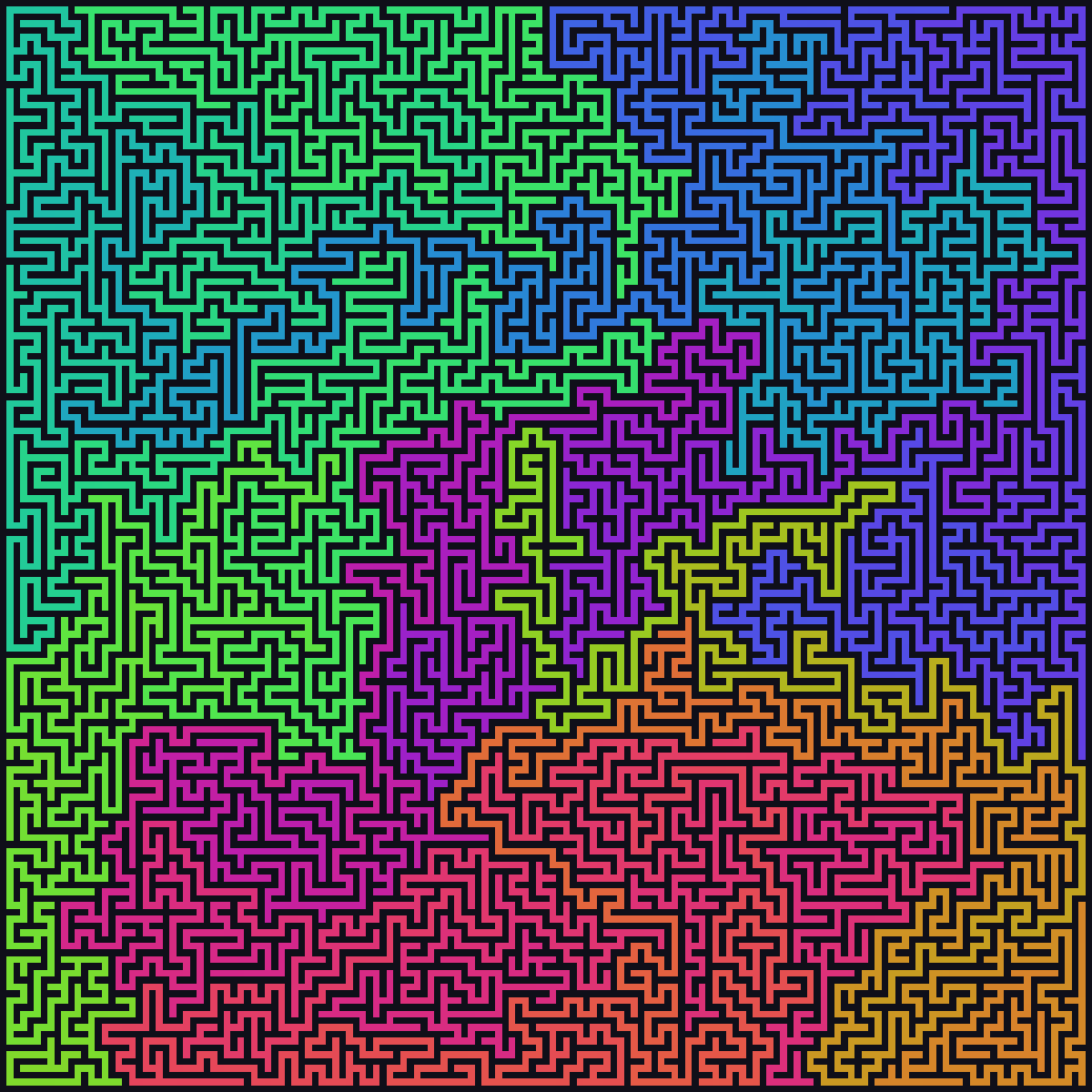 Distance-Colored Maze