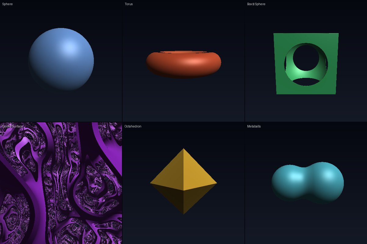 SDF Ray Marching Gallery